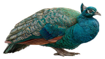Obraz premium Stunning Teal Peacock Bird Profile