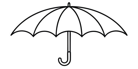 umbrella silhouette icon monsoon style vector illustration