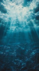 Underwater sunlight scene