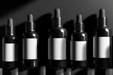 Obraz premium Wine bottles display monochrome