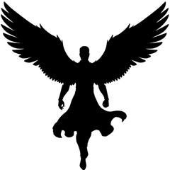 Heaven's Whisper in Shadow: The Divine Guardian Silhouette