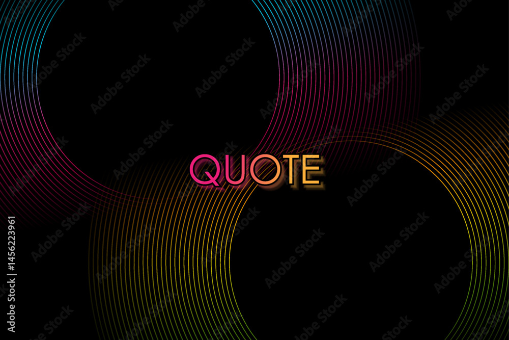 Fototapete colorful shiny linear circles abstract futuristic tech background. vector minimal geometric design