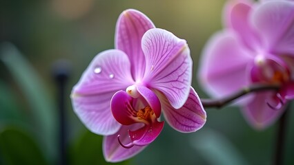Delicate purple orchid blossom with soft, calming details.