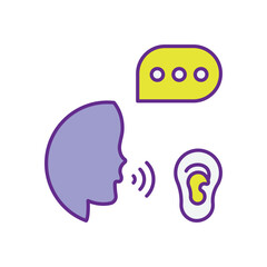 Secret Talk vector icons stock illustration