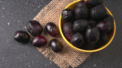 Jambul or Jamun (Syzygium cumini) isolated on white background 