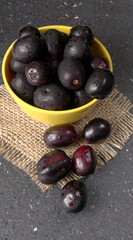Jambul or Jamun (Syzygium cumini) isolated on white background 