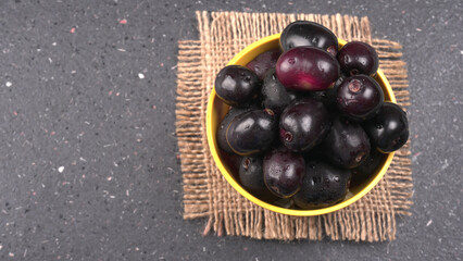 Jambul or Jamun (Syzygium cumini) isolated on white background 