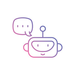 Speak Bot vector icons stock illustration
