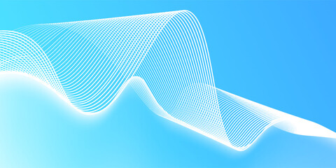 Abstract wave element for design. Digital frequency track equalizer. Stylized line art background. Vector illustration