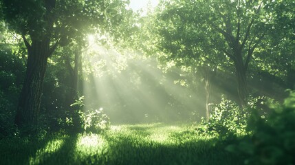 Obraz premium morning in the woods