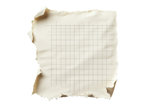 Torn graph paper