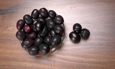 Jambul or Jamun (Syzygium cumini) isolated on white background 