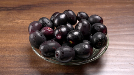 Jambul or Jamun (Syzygium cumini) isolated on white background 