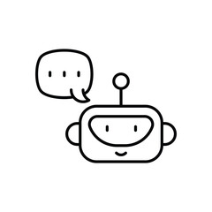 Speak Bot vector icons stock illustration