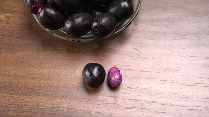 Jambul or Jamun (Syzygium cumini) isolated on white background 