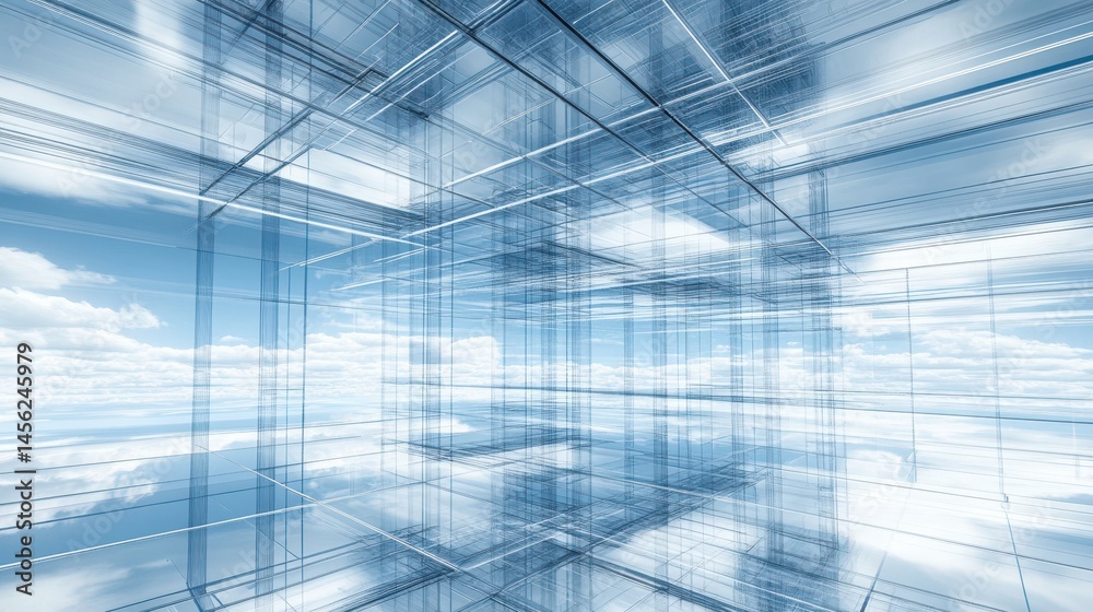 Poster abstract sky interface futuristic technology network communication data connection innovation concep