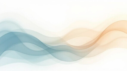 Abstract Flowing Gradient Waves on White Background