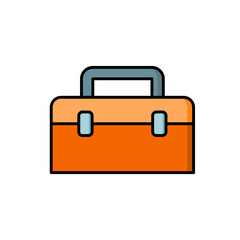 Vector Icon of Toolbox, Tools, Equipment, and Storage.