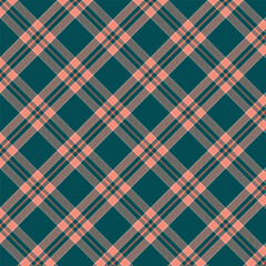 Plaid with twill weave repeat pattern.Gingham checkered tartan seamless pattern.Vector illustration texture background design for fabric and prints.