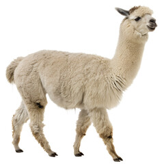 Fototapeta premium Alpaca Isolated on Transparent Background