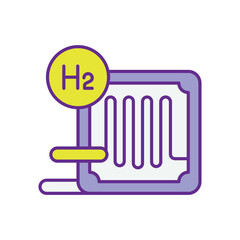 Hydrogen Fuel Cell vector icons stock illustration
