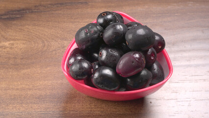 Jambul or Jamun (Syzygium cumini) isolated on white background 