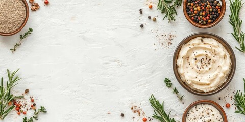 Mashed potatoes food banner