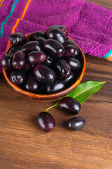 Jambul or Jamun (Syzygium cumini) isolated on white background 
