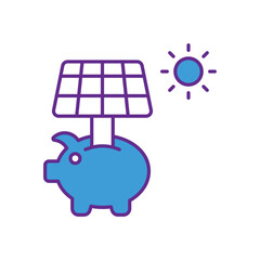 Renewable Energy Bank vector icons stock illustration