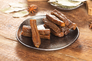 Dried beef jerky, beef strips