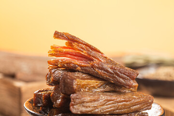 Dried beef jerky, beef strips
