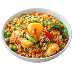  Nasi Goreng isolated on white background