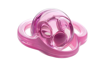 Adorable Pink Baby Pacifier, Isolated on White Background, Perfect for Baby Product Designs and on transparent background