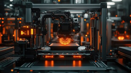 Fototapeta premium Advanced 3 d printer in action