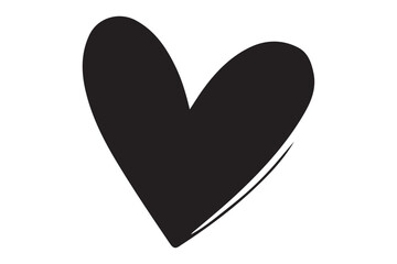 Red Heart Silhouettes in Doodle Style | Vector Icons for Love, Greeting Cards & Social Media