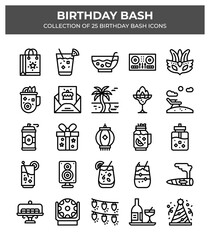 Birthday Bash. Collection of 25 Birthday Party Icons