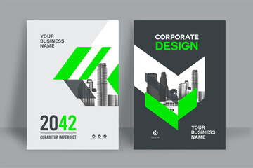 City Background Business Book Cover Design Template