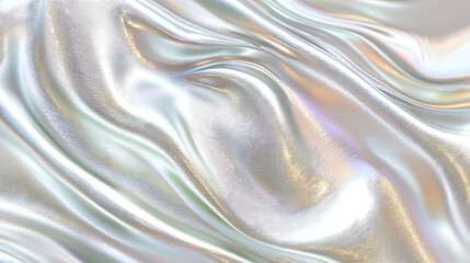 A white fabric with a wave pattern