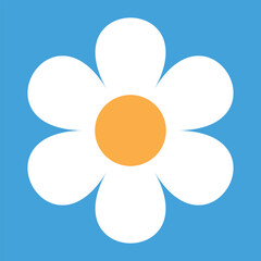 Camomile icon set. White daisy chamomile. Cute round flower plant collection. Growing concept. 