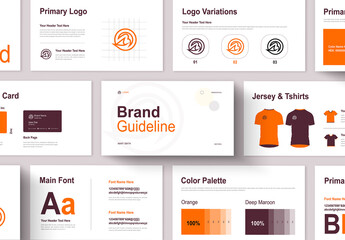 Modern Brand Guideline Presentation Template for Corporate Identity