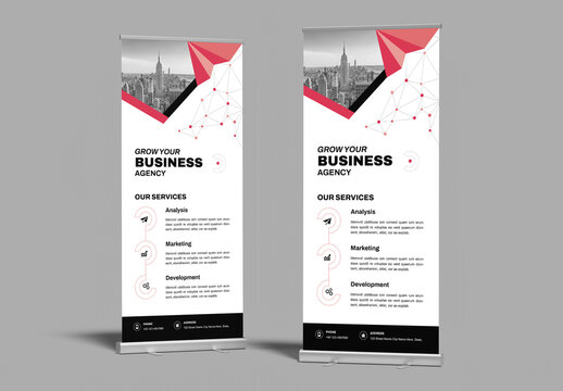Modern Corporate Rollup Banner Design Template for Business Promotion