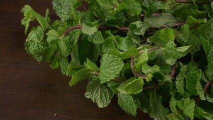 Ginger root vegetables and fresh mint leaves Concept health diet.
