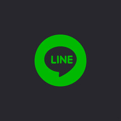 Line icon logo flat vector design