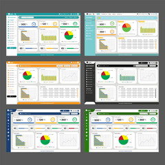 web dashboard template collection