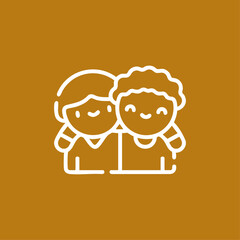 Friends icon logo flat vector design