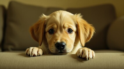 Cute Golden Retriever Puppy Resting