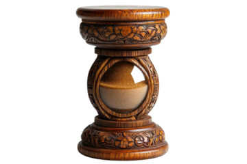 Timeless Elegance: A Classic Hourglass on White Background, Perfect for Design Projects and Creative on transparent background