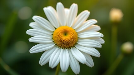 Fototapeta premium Radiant White Daisy Bloom: Close-Up Floral Beauty in Natural Light