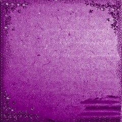 Purple vintage floral frame. Abstract grunge texture old paper background design. Seamless vector art. 