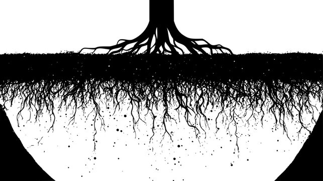 Twisted Roots Across Ground, vector design